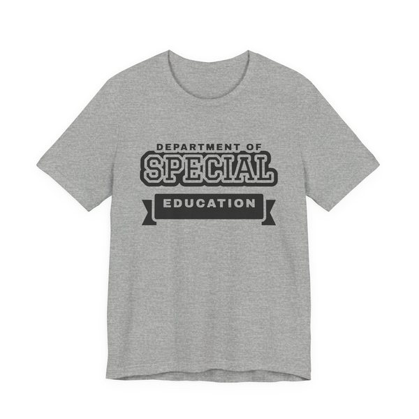 Department of Special Education tee in athletic heather, near-black ink