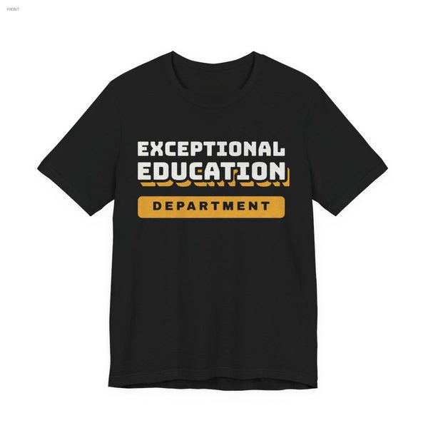 Exceptional Education Department tee in black, off-white and mustard gold ink