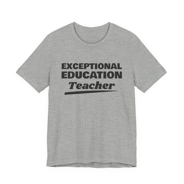 Exceptional Education Teacher tee in athletic heather, near-black ink